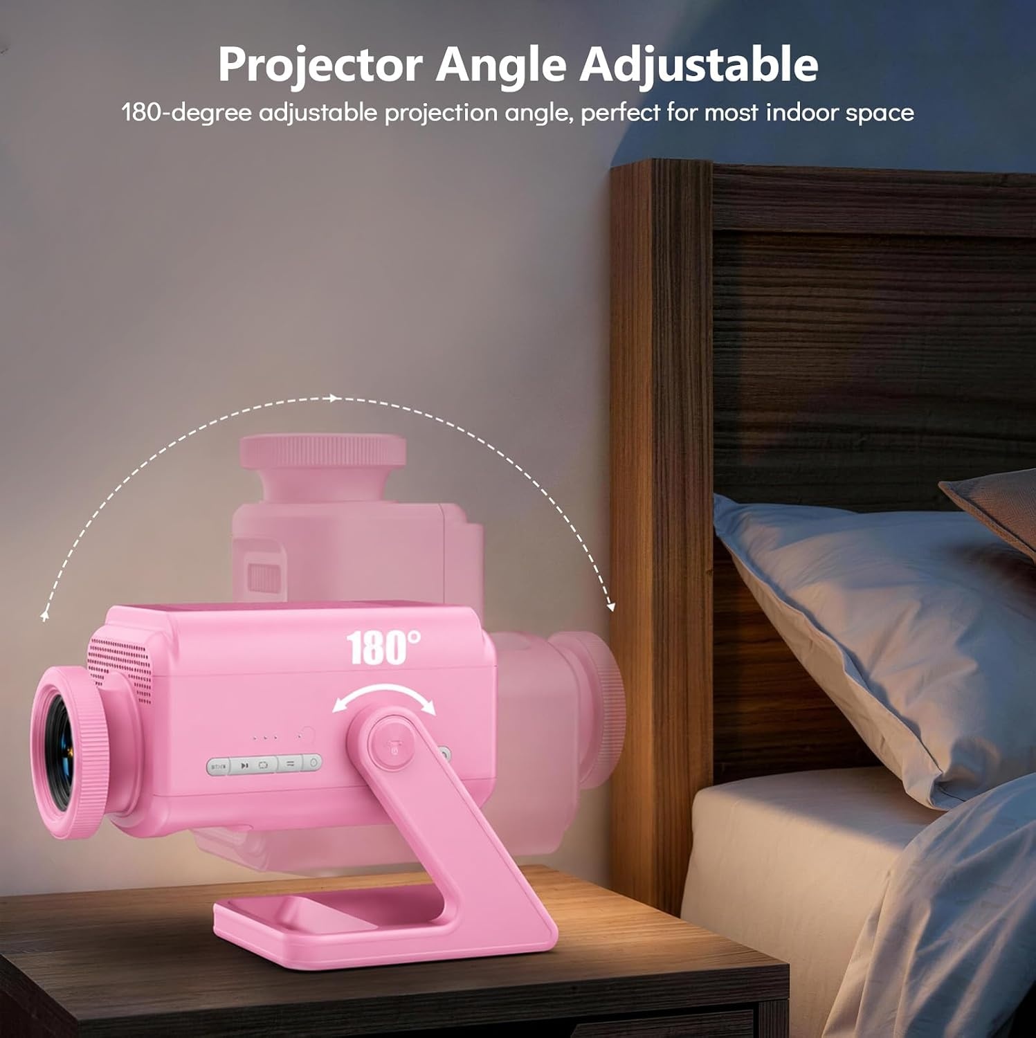 image:imageRossetta 3D Projector with 60 Scenes Galaxy Star Projector for Room Decor Bluetooth Speaker 1H2H Timer amp Remote Night Light for Bedroom Party Christmas amp Birthday Gifts for Adults Girls BoysHot Pink