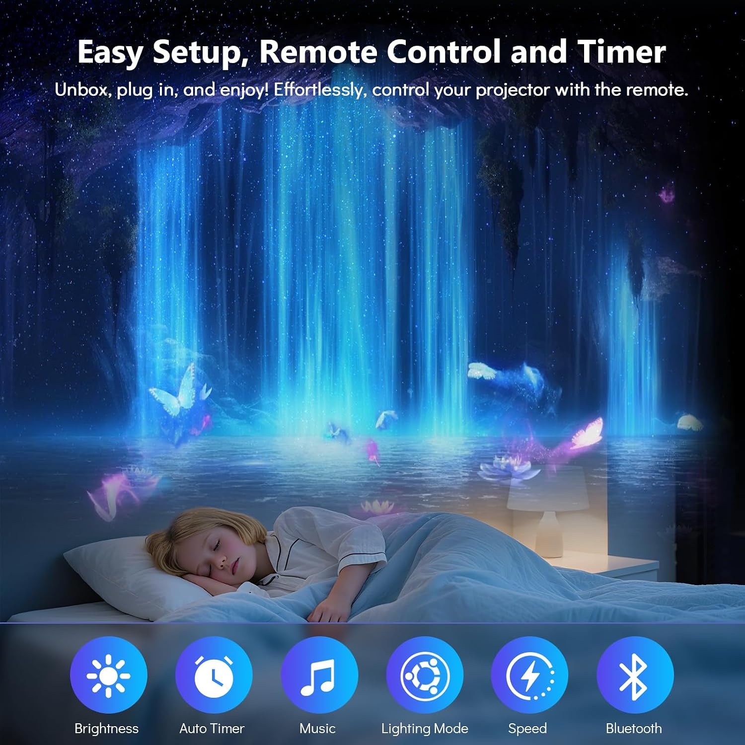 image:imageRossetta 3D Star Projector Galaxy Aurora Planetarium Projector for Bedroom 60 Scene HD Lens Focus Adjustable Bluetooth Speaker Remote amp Timer Nebula Light for Room Decor Gifts for Kids AdultPure White