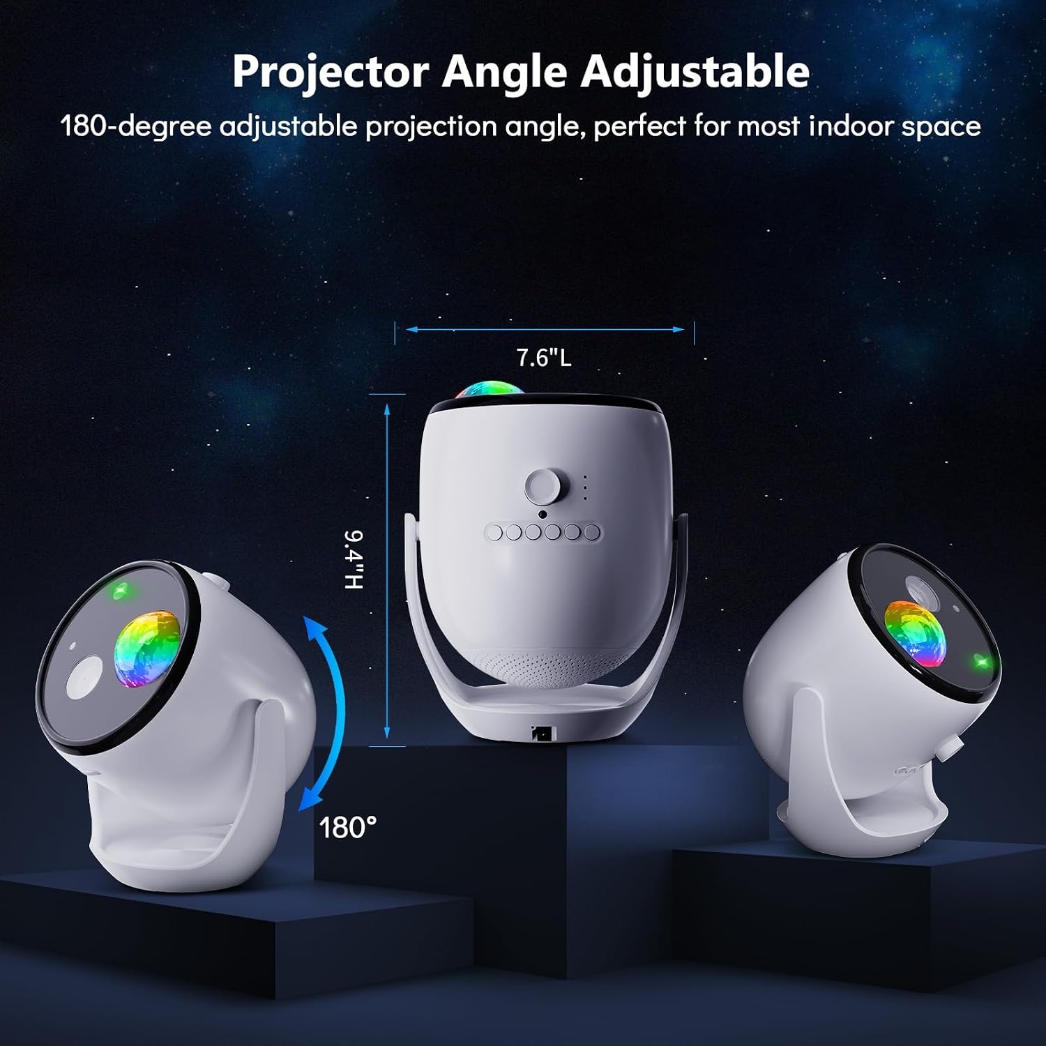 image:imageRossetta 3D Star Projector Galaxy Aurora Planetarium Projector for Bedroom 60 Scene HD Lens Focus Adjustable Bluetooth Speaker Remote amp Timer Nebula Light for Room Decor Gifts for Kids AdultPure White