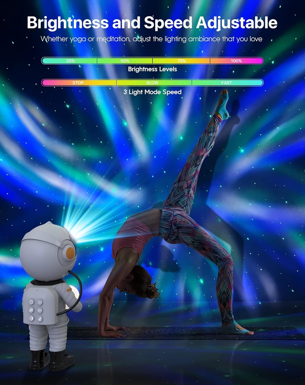 image:imageRossetta Astronaut Galaxy Star Projector Night Light Projector for Kids 29 Lighting Effects Night Light Mode Magnetic Head Remote Control AutoOff Timer Gifts for Kids Adults Party BirthdayWhite