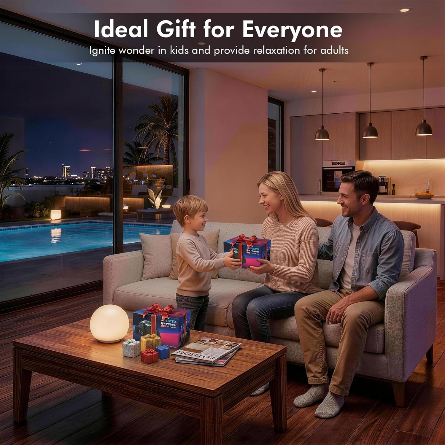 image:imageRossetta Dual Lens Galaxy Star Aurora Projector Night Light for Bedroom 58 Light Effects White Noise Bluetooth Speaker Music Sync Remote Control Timer Room Decor Gift for Kids Adults TeensCyan