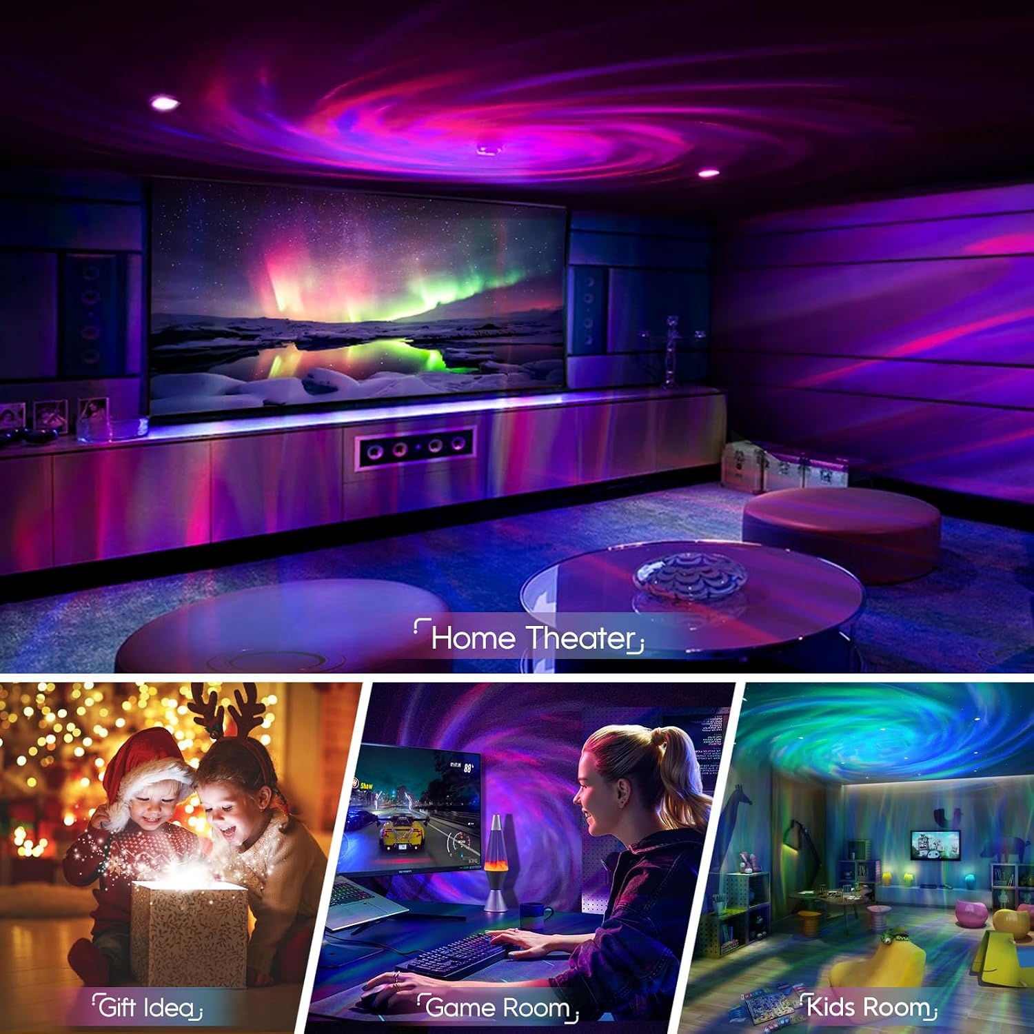 image:imageRossetta Galaxy Star Night Light Astronaut Space Projector for Kids Room 33 Lighting Effects Sound Activated Remote Control AutoOff Timer Room Decor Aesthetic Gifts for Kids Adults Christmas