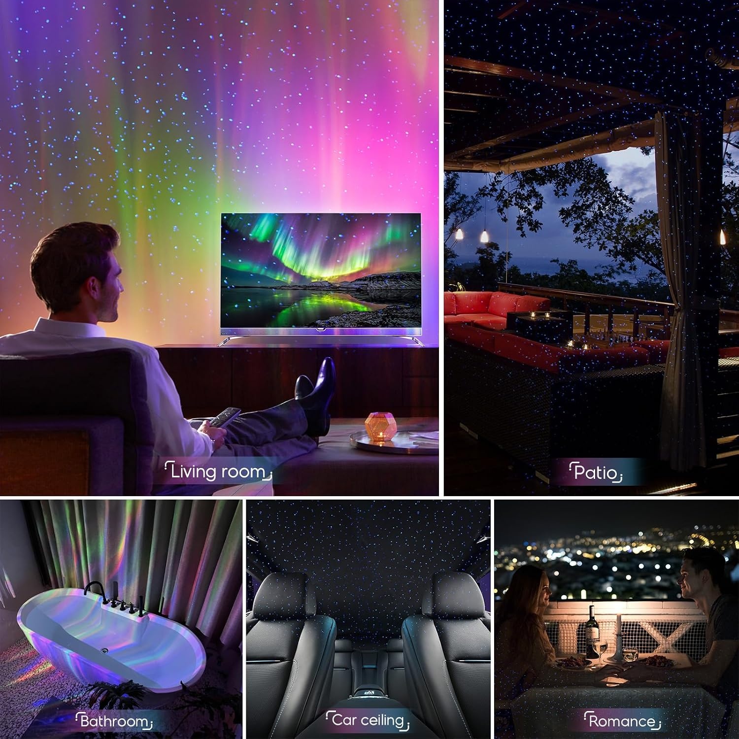 image:imageRossetta Galaxy Star Night Light Projector Nebula Lights for Kids Room 33 Lighting Effects White Noise Bluetooth Speaker Sound Sync Timer amp Remote Birthday Party Gifts for Kids Teens AdultsDark Gray