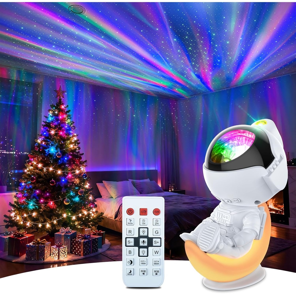 image:imageRossetta Astronaut Galaxy Star Projector Night Light Projector for Kids 29 Lighting Effects Night Light Mode Magnetic Head Remote Control AutoOff Timer Gifts for Kids Adults Party BirthdayAurora White