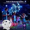Rossetta 3D Galaxy Projector, 60 Scenes Star Light Projector for Bedroom | Adjustable Focal, Bluetooth Speaker, Timer & Remote Control, Planetarium Projector for Room Decor, Party Gift for Kids Adults(White)