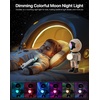 Rossetta Astronaut Galaxy Northern Lights Star Projector Kids Night Light | 33 Lighting Effects, Color Changing Light, Sound Activated, 1/2H Timer, Remote Control, Kids Room Decor, Gifts for Kids Teens(White)