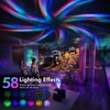 Rossetta Dual Lens Galaxy Star Aurora Projector Night Light for Bedroom | 58 Light Effects, White Noise, Bluetooth Speaker, Music Sync, Remote Control, Timer, Room Decor Gift for Kids Adults Teens(Space Black)