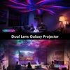 Rossetta Dual Lens Galaxy Star Aurora Projector Night Light for Bedroom | 58 Light Effects, White Noise, Bluetooth Speaker, Music Sync, Remote Control, Timer, Room Decor Gift for Kids Adults Teens(Quiet Blue)