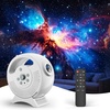 Rossetta 3D Galaxy Projector, 60 Scenes Star Light Projector for Bedroom | Adjustable Focal, Bluetooth Speaker, Timer & Remote Control, Planetarium Projector for Room Decor, Party Gift for Kids Adults(White)